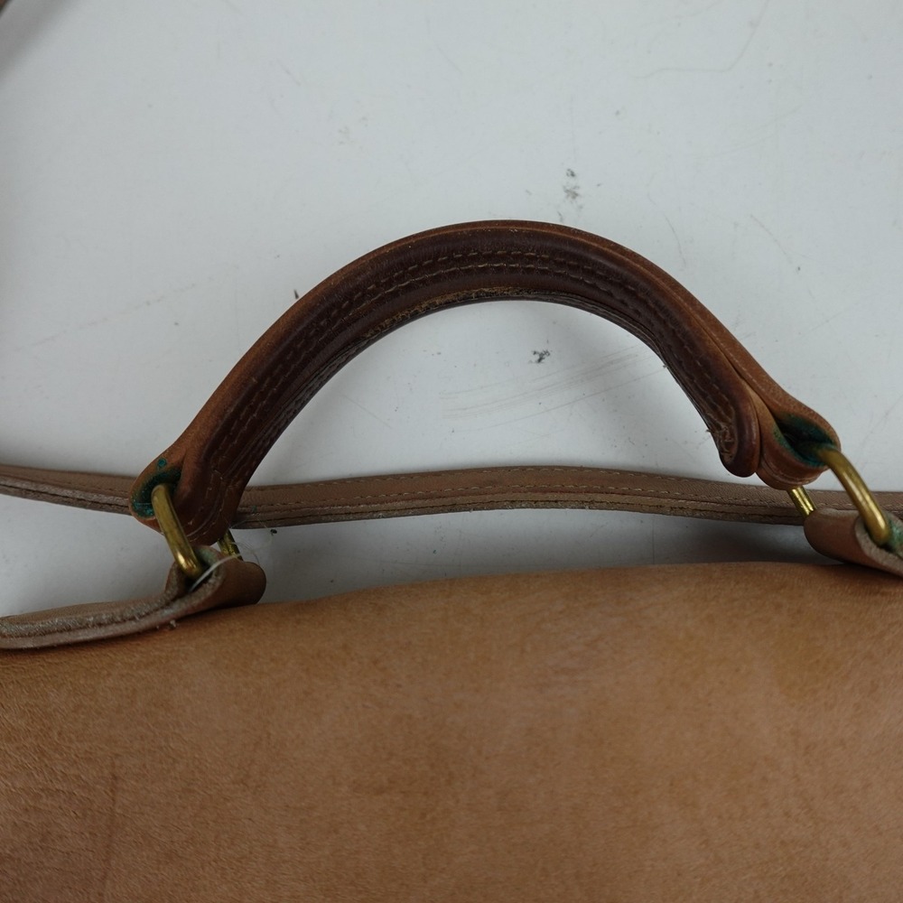 Vintage 1980s Coach Crossbody Shoulder Bag Womens Small Brown Leather USA - Picture 9 of 14